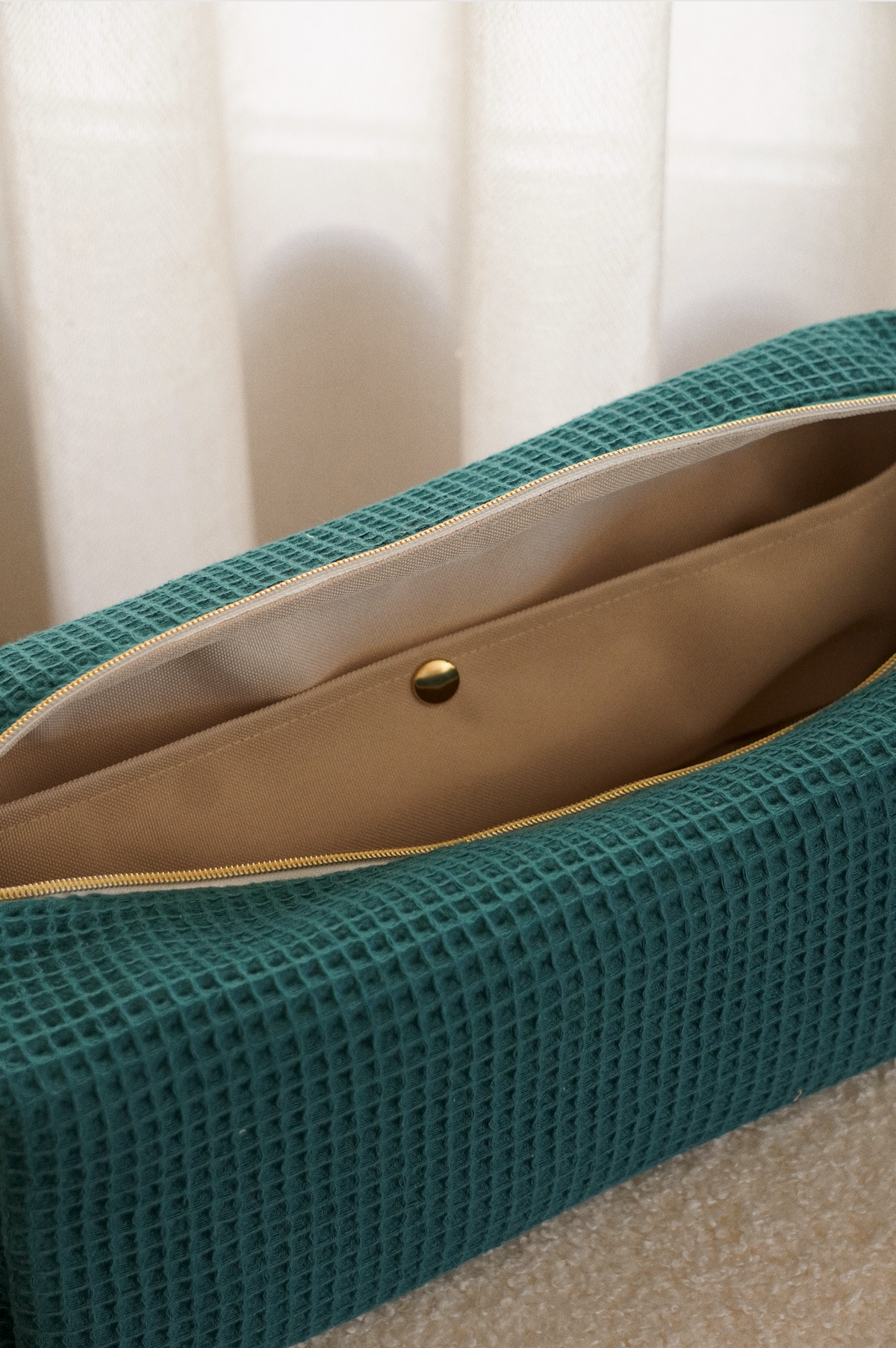 WAFFLE EMERALD Hair Tool Bag