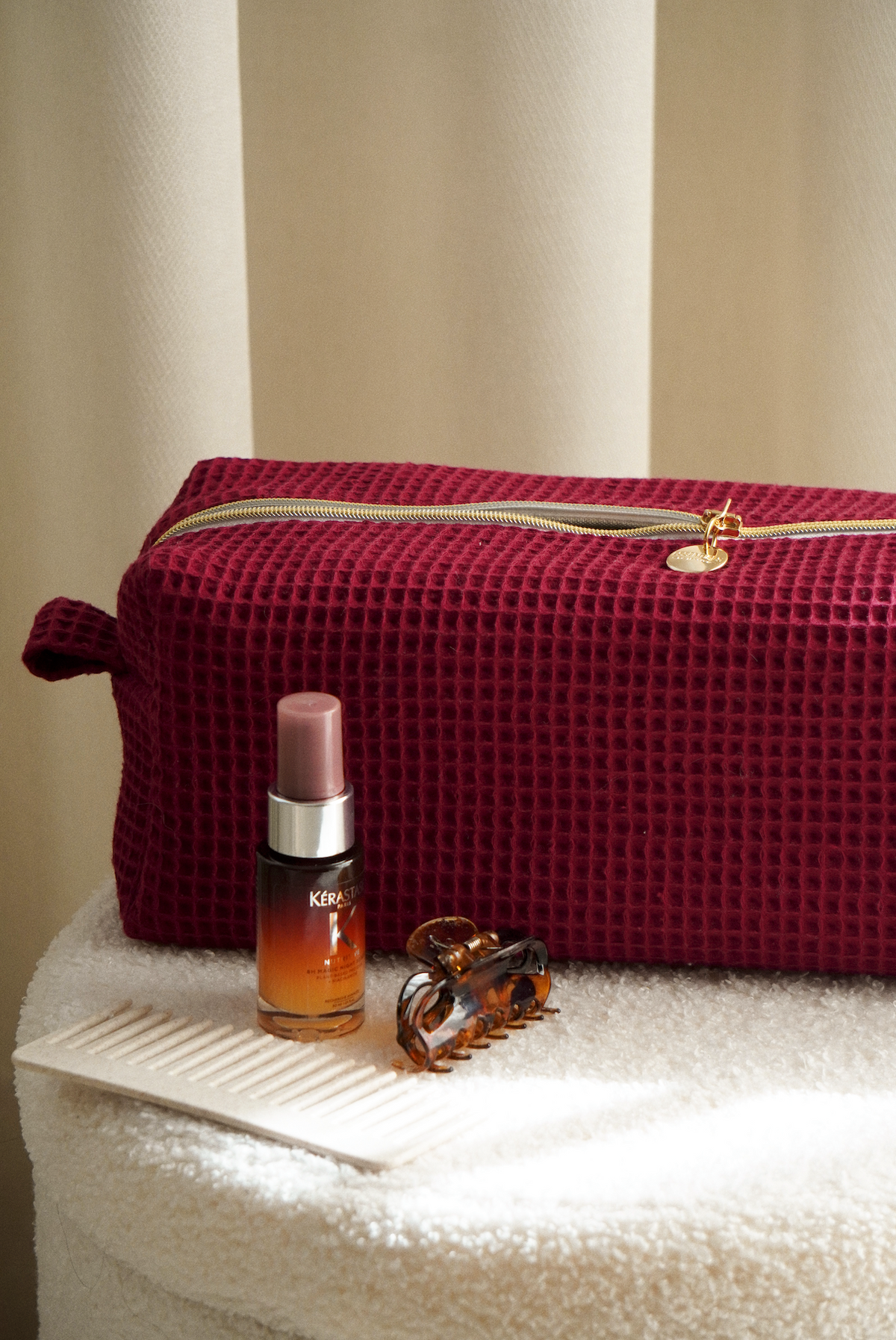 WAFFLE CHERRY Hair Tool Bag