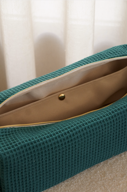 WAFFLE EMERALD Hair Tool Bag