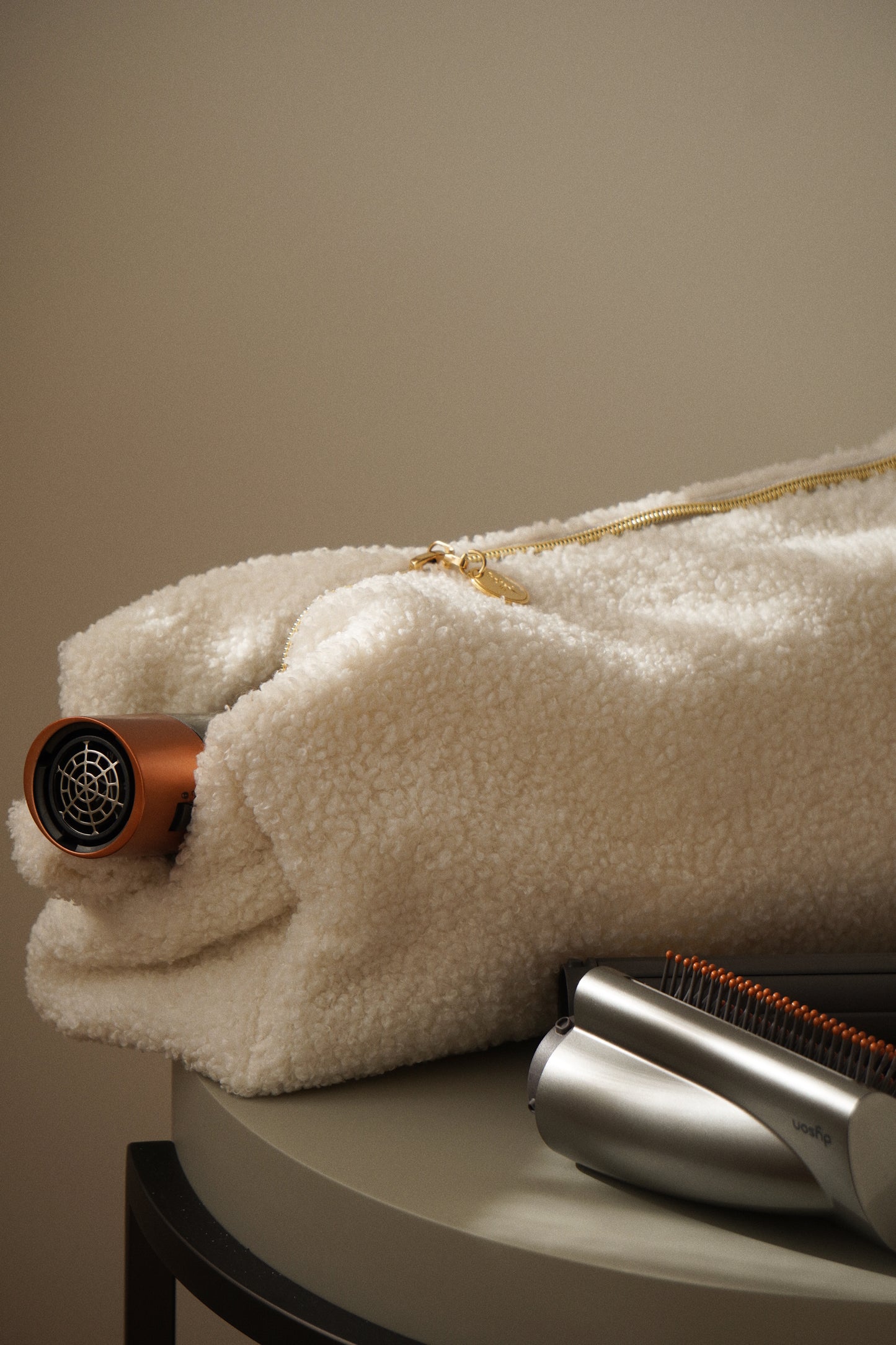 TEDDY CREAM Hair Tool Bag