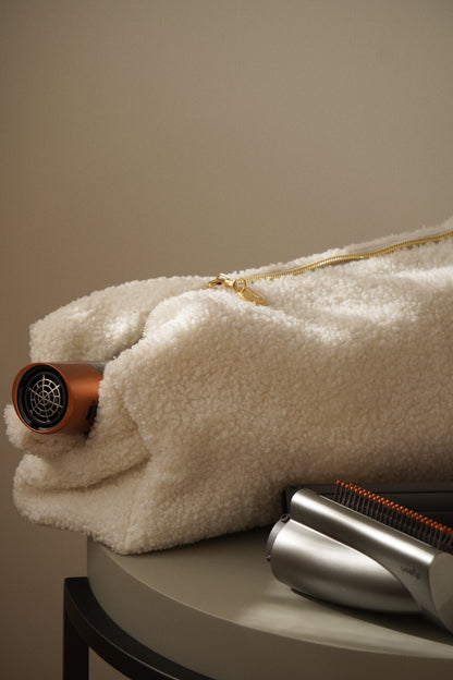 TEDDY CREAM Hair Tool Bag