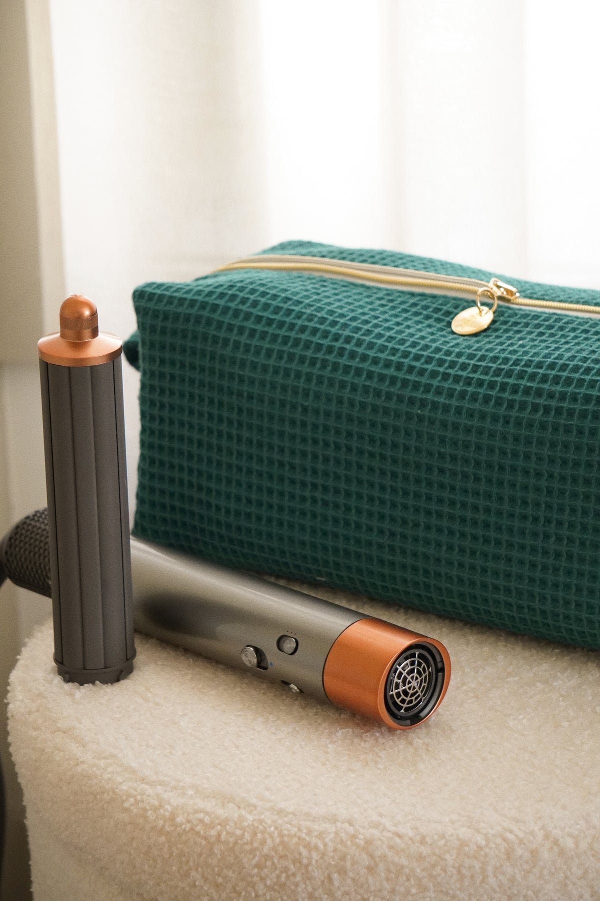 WAFFLE EMERALD Hair Tool Bag